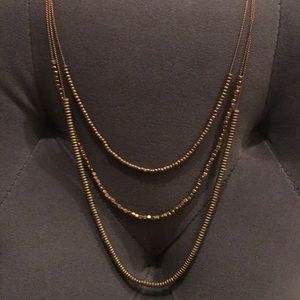 Gold beaded necklace